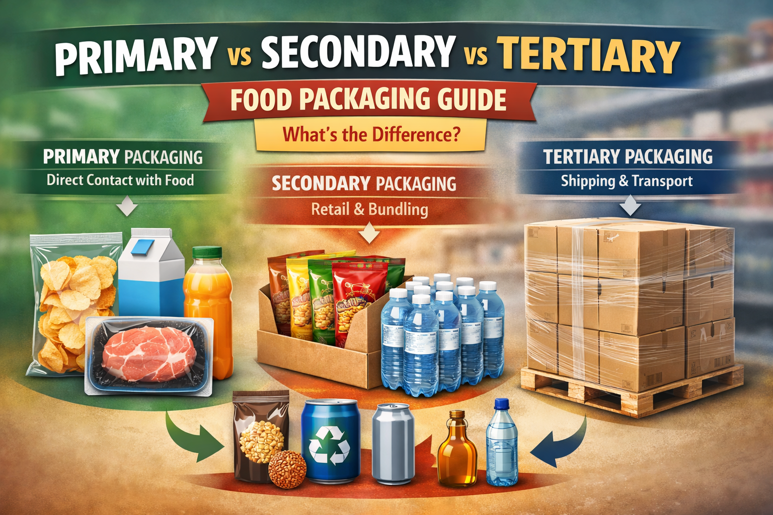 Primary vs Secondary vs Tertiary Food Packaging – What’s the Difference?