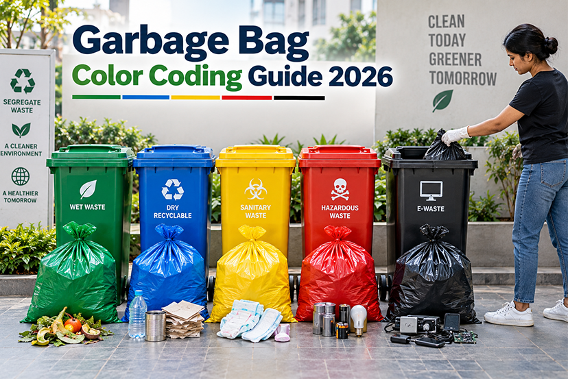 Garbage Bag Color Coding Guide 2026: Which Color Bag Is Used for Which Waste?